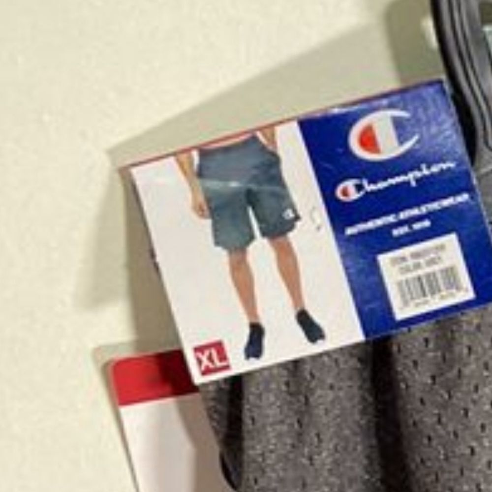 NEW XL CHAMPION MEN'S gray ATHLETIC RUNNING basketball shorts EXTRA LARGE NWT - Picture 5 of 5